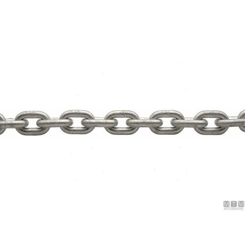 DIN766 G43 Верига за котвени лебедки, горещо поцинкована, Ø7 мм