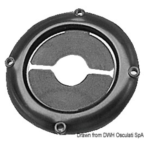 Гайка с пръстен Fairlead, черна