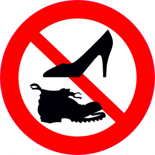Стикер No shoes on board