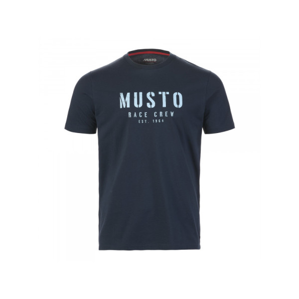 Класическа мъжка тениска с къс ръкав MUSTO, морско синя