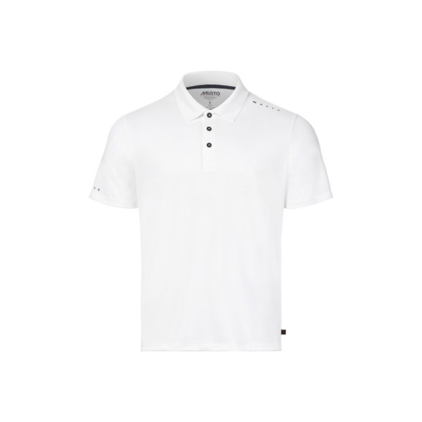 Мъжка поло тениска EVO Crew Sunblock SS, бяла