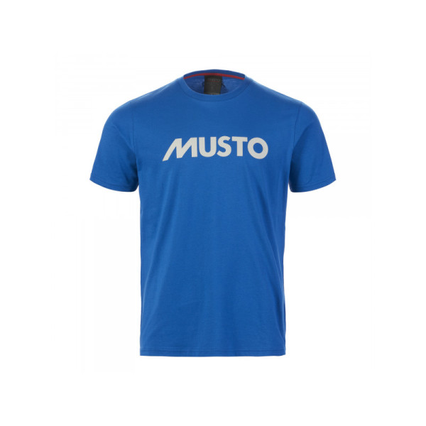 Мъжка тениска с лого MUSTO SS, цвят Aruba blue