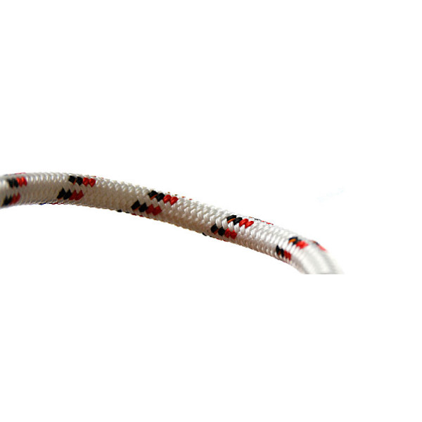 Въже DynaLite Ø12 мм, бяло с червен/черен маркер