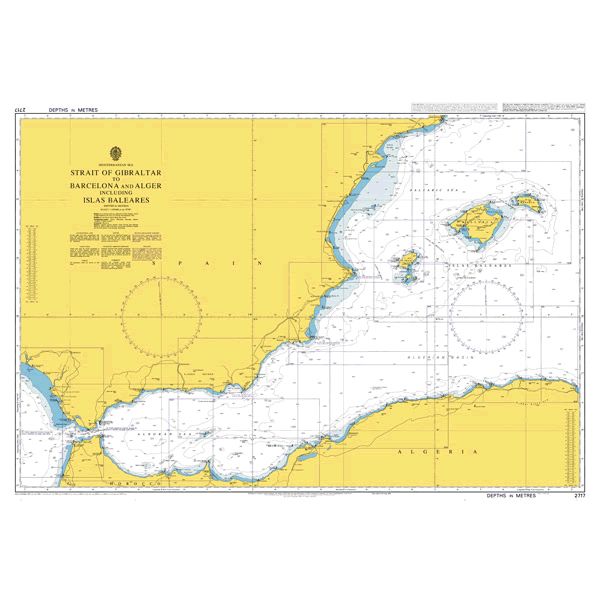 Адмиралтейска карта 2717: Гибралтарски проток до Барселона и Алжир, включително Балеарските острови
