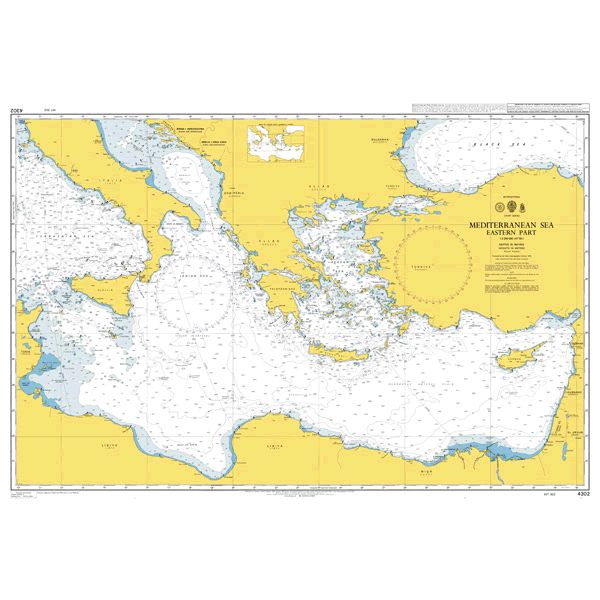 Адмиралтейска карта 4302: Средиземно море, източна част