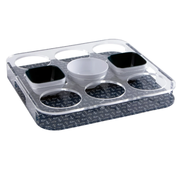 Поднос за ядки и чаши