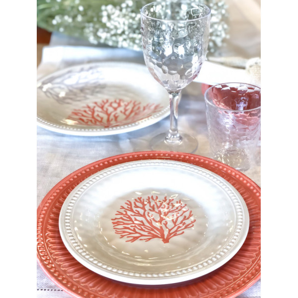 Чиния десертна Melamine Harmony – Coral, 6 бр
