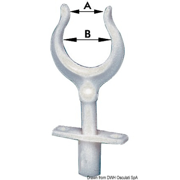 Ключ за гребло, бял PVC