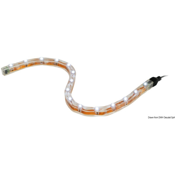 Лента с 15 бели светодиода