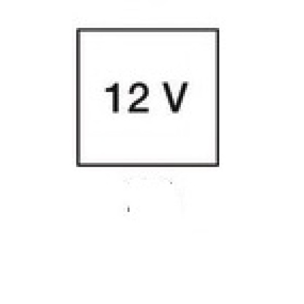 Капак със светещ символ "12V" B