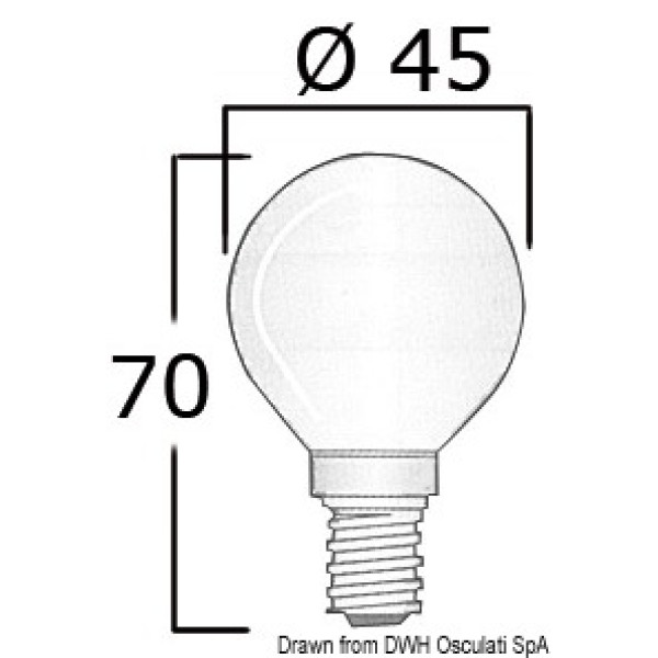 Крушка E14 12 или 24V, 25W