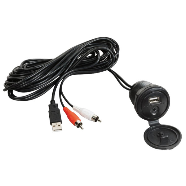Допълнителен USB-AUX кабел с водоустойчив панел