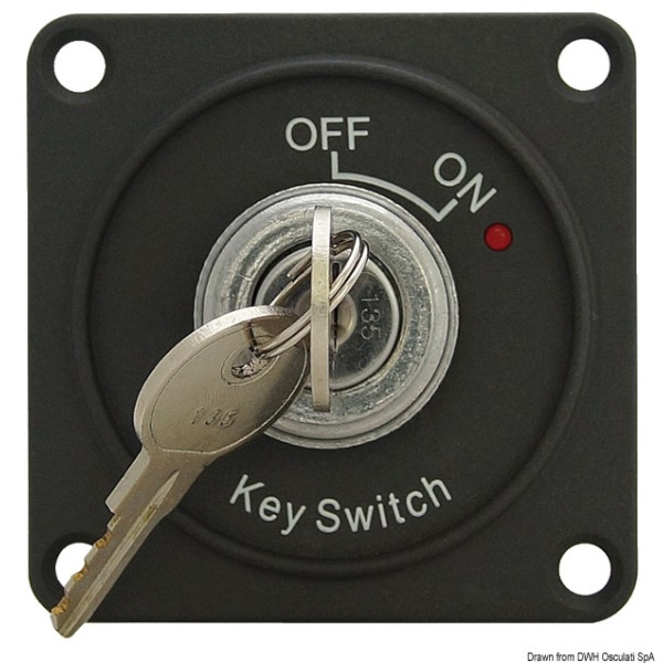 Превключвател ON-OFF с ключ и LED предупредителна светлина